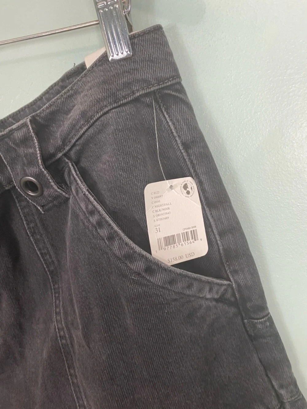 Free People Unknown Reasons Mid Rise‎ Boyfriend Moto Straight Jeans Size 31